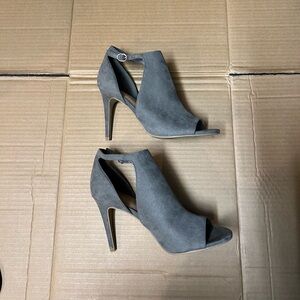 Christian Siriano For Payless Vegan Suede Peep Toe Ankle Boot